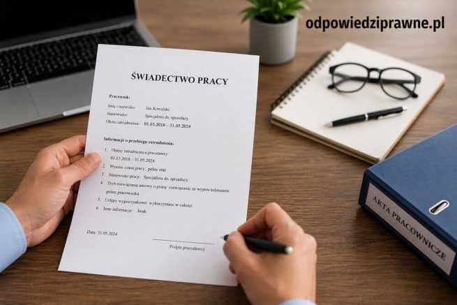 Świadectwo pracy – co powinno zawierać i jak je sprostować?